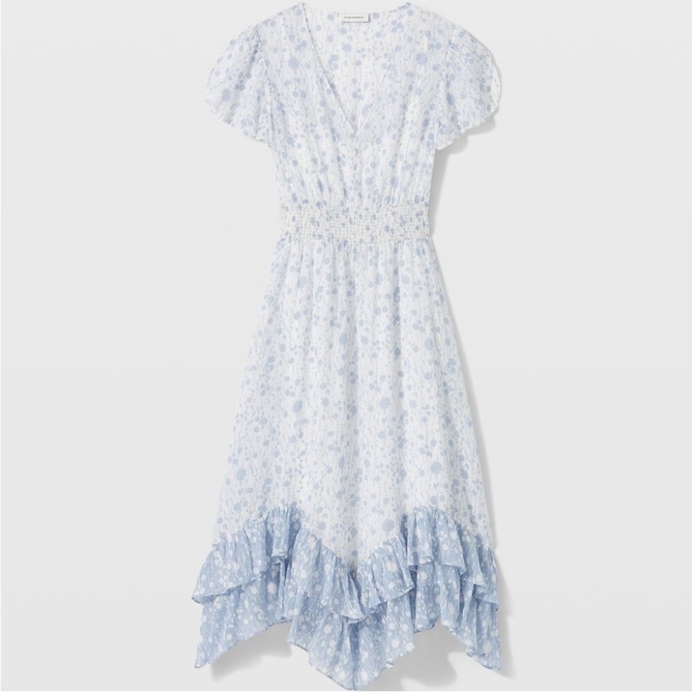 Club Monaco Printed Ruffle Dress
